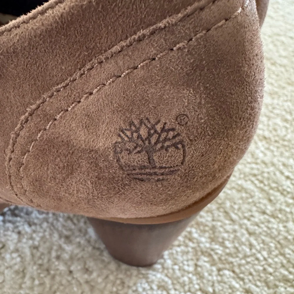 Timberland Earthkeepers Brown Suede Lace-Up Oxford Heels - Picture 6 of 12